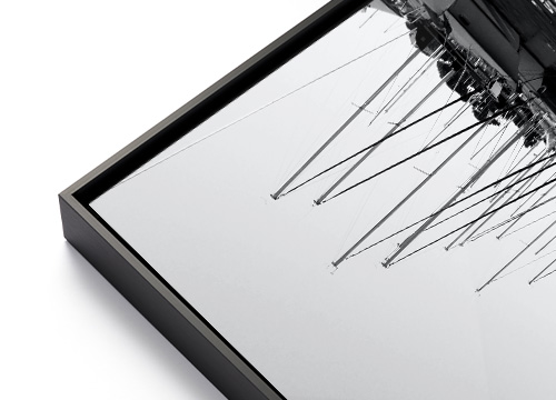 Aluminium shadow-gap frame Black